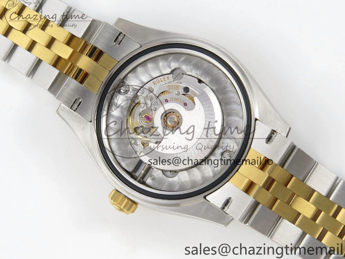 MiroTime 0207 Effortless DateJust 31 278383RBR THBF 1:1 Best Edition 904L Steel Brown Diamonds Dial Diamonds Bezel on SS YG Jubilee Bracelet HZ Cal. 10